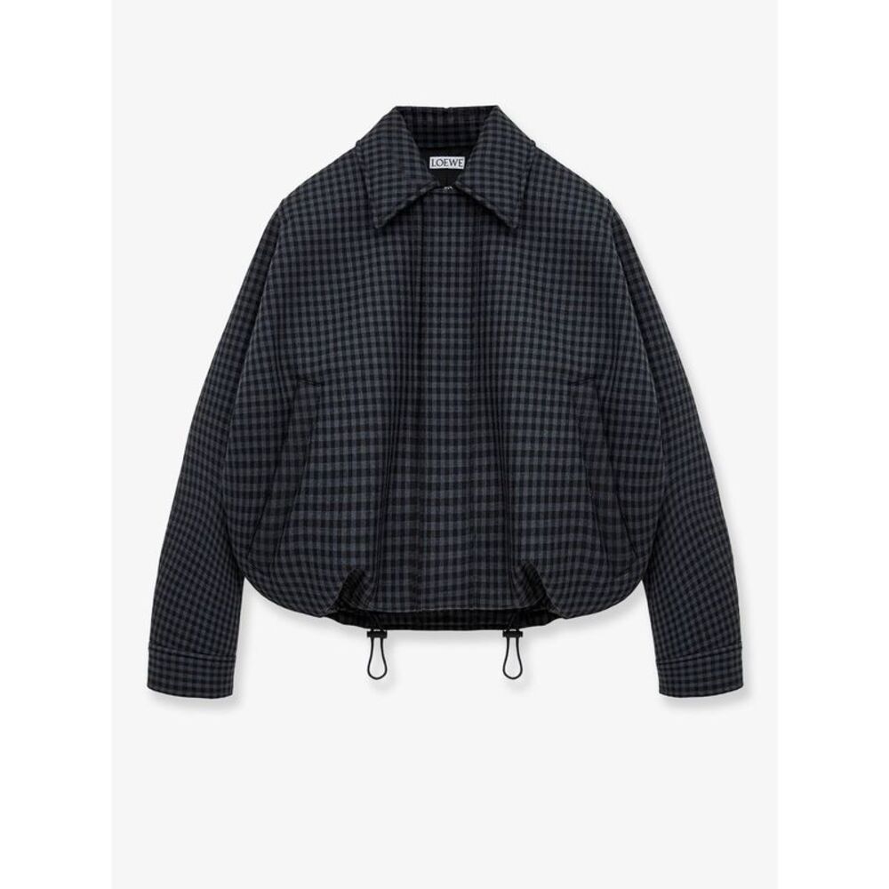 Loewe Women Lightweight Wool Jacket With A Check Pattern